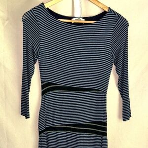 Bailey 44 Women's Dress Striped Small Maxi Blue Gray